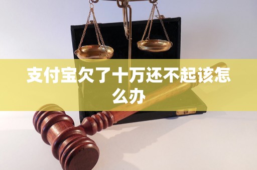 支付宝欠了十万还不起该怎么办