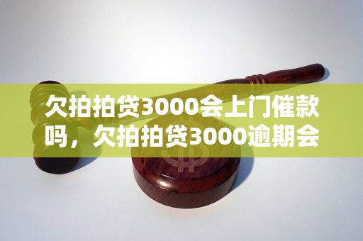 欠拍拍贷3000会上门催款吗，欠拍拍贷3000逾期会怎样处理