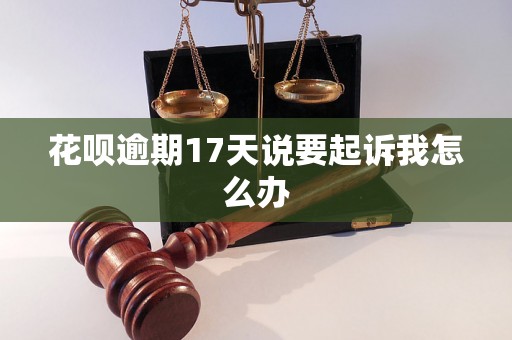 花呗逾期17天说要起诉我怎么办