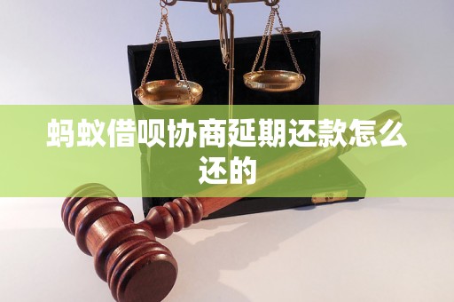 蚂蚁借呗协商延期还款怎么还的