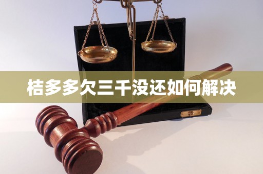 桔多多欠三千没还如何解决