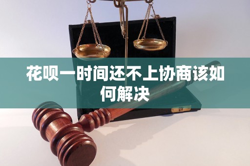 花呗一时间还不上协商该如何解决