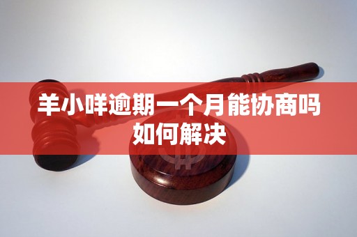 羊小咩逾期一个月能协商吗如何解决