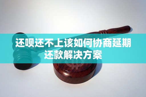 还呗还不上该如何协商延期还款解决方案