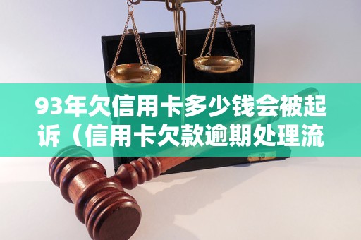 93年欠信用卡多少钱会被起诉（信用卡欠款逾期处理流程）