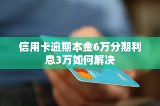 信用卡逾期本金6万分期利息3万如何解决