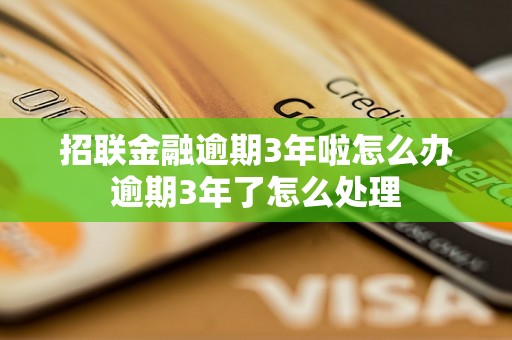 招联金融逾期3年啦怎么办逾期3年了怎么处理