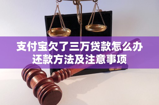 支付宝欠了三万贷款怎么办还款方法及注意事项