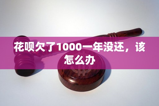 花呗欠了1000一年没还，该怎么办