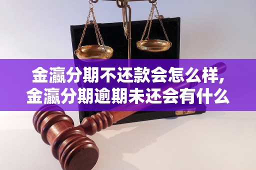 金瀛分期不还款会怎么样,金瀛分期逾期未还会有什么后果