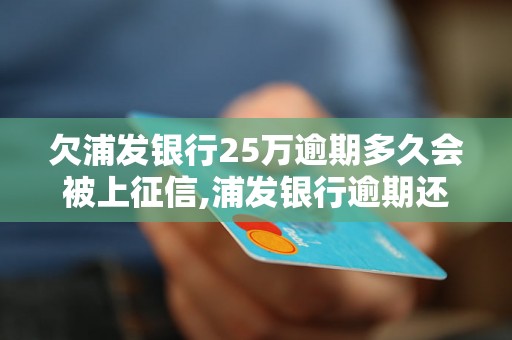 欠浦发银行25万逾期多久会被上征信,浦发银行逾期还款后如何处理