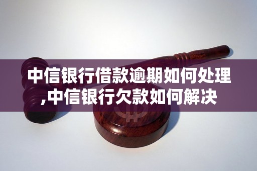 中信银行借款逾期如何处理,中信银行欠款如何解决