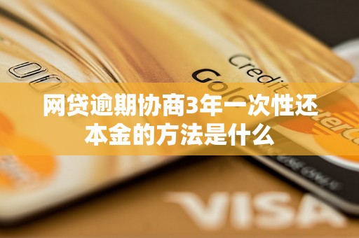 网贷逾期协商3年一次性还本金的方法是什么