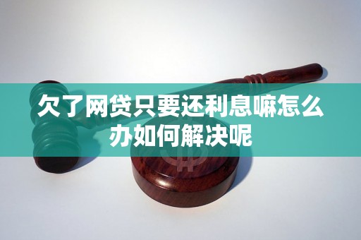 欠了网贷只要还利息嘛怎么办如何解决呢