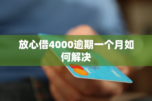 放心借4000逾期一个月如何解决