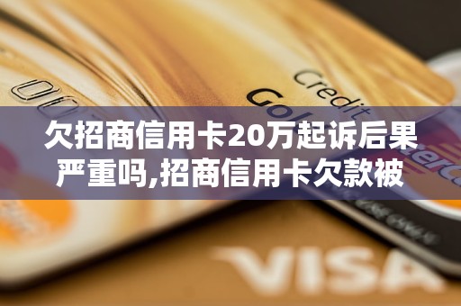 欠招商信用卡20万起诉后果严重吗,招商信用卡欠款被起诉怎么办