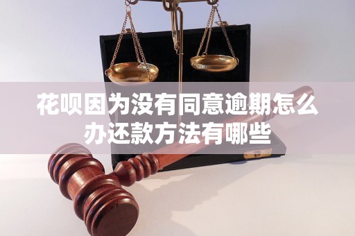 花呗因为没有同意逾期怎么办还款方法有哪些