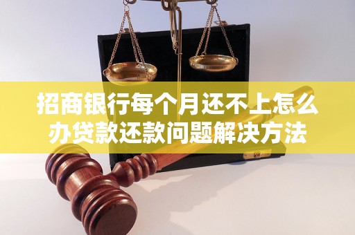 招商银行每个月还不上怎么办贷款还款问题解决方法