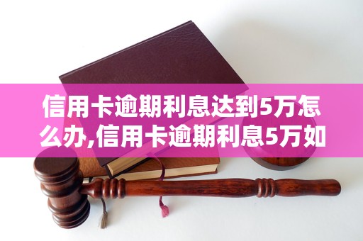 信用卡逾期利息达到5万怎么办,信用卡逾期利息5万如何解决