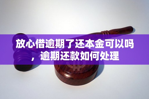 放心借逾期了还本金可以吗，逾期还款如何处理