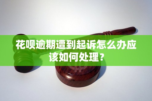 花呗逾期遭到起诉怎么办应该如何处理？