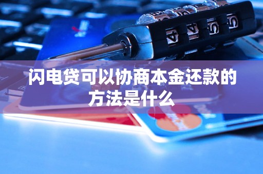 闪电贷可以协商本金还款的方法是什么