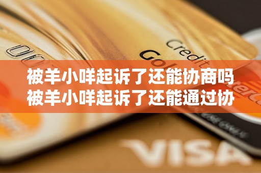 被羊小咩起诉了还能协商吗被羊小咩起诉了还能通过协商解决吗