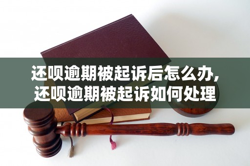 还呗逾期被起诉后怎么办,还呗逾期被起诉如何处理