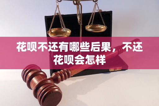 花呗不还有哪些后果，不还花呗会怎样