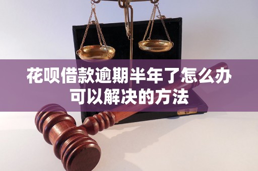 花呗借款逾期半年了怎么办可以解决的方法