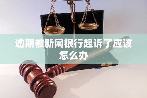 逾期被新网银行起诉了应该怎么办