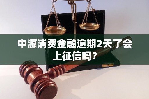 中源消费金融逾期2天了会上征信吗？