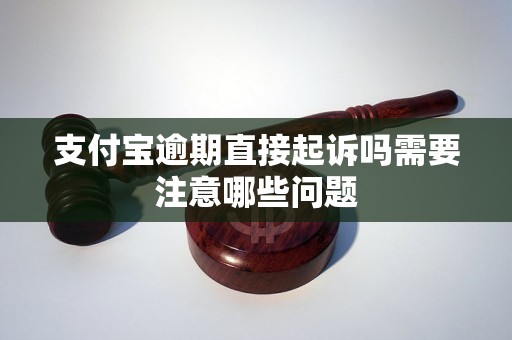 支付宝逾期直接起诉吗需要注意哪些问题