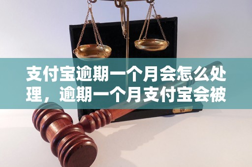 支付宝逾期一个月会怎么处理，逾期一个月支付宝会被起诉吗