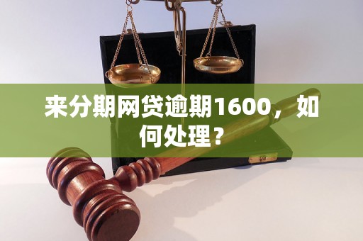 来分期网贷逾期1600，如何处理？