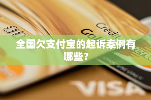 全国欠支付宝的起诉案例有哪些？