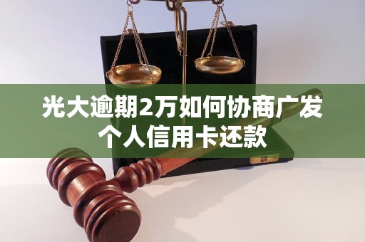 光大逾期2万如何协商广发个人信用卡还款