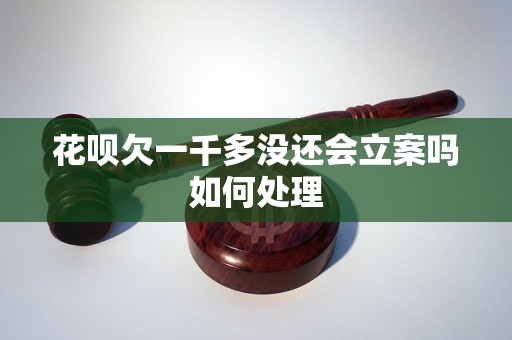 花呗欠一千多没还会立案吗如何处理