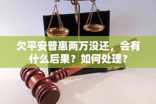 欠平安普惠两万没还，会有什么后果？如何处理？