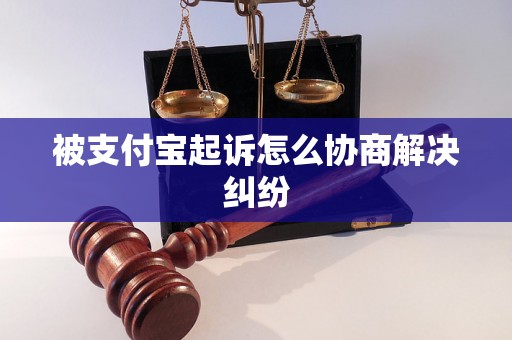 被支付宝起诉怎么协商解决纠纷