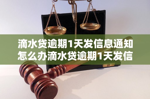 滴水贷逾期1天发信息通知怎么办滴水贷逾期1天发信息通知怎么处理