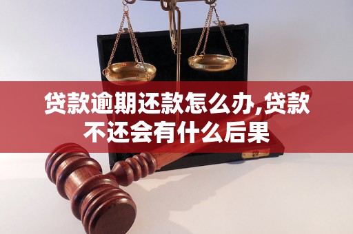 贷款逾期还款怎么办,贷款不还会有什么后果