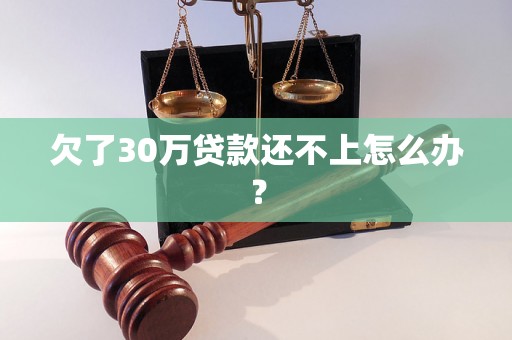 欠了30万贷款还不上怎么办？