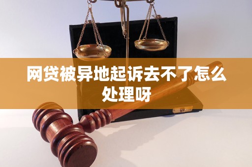 网贷被异地起诉去不了怎么处理呀