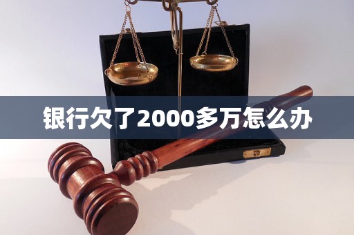 银行欠了2000多万怎么办