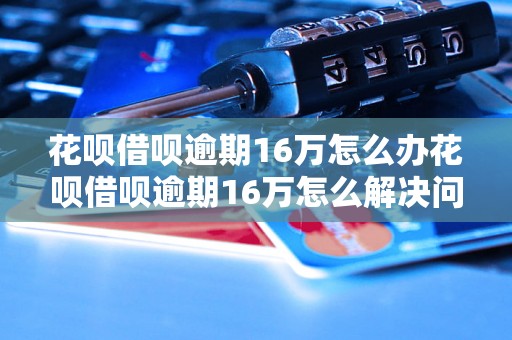 花呗借呗逾期16万怎么办花呗借呗逾期16万怎么解决问题