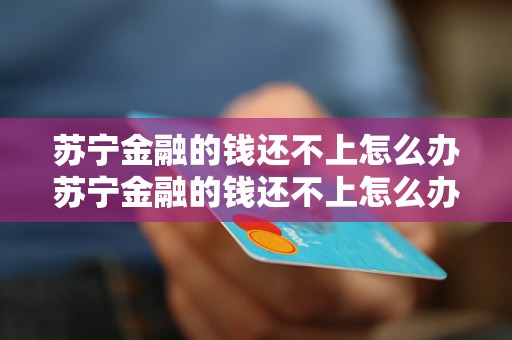 苏宁金融的钱还不上怎么办苏宁金融的钱还不上怎么办的解决方法