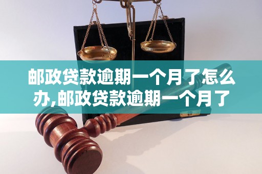 邮政贷款逾期一个月了怎么办,邮政贷款逾期一个月了会有什么后果