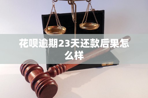 花呗逾期23天还款后果怎么样