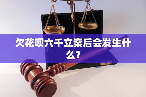 欠花呗六千立案后会发生什么？